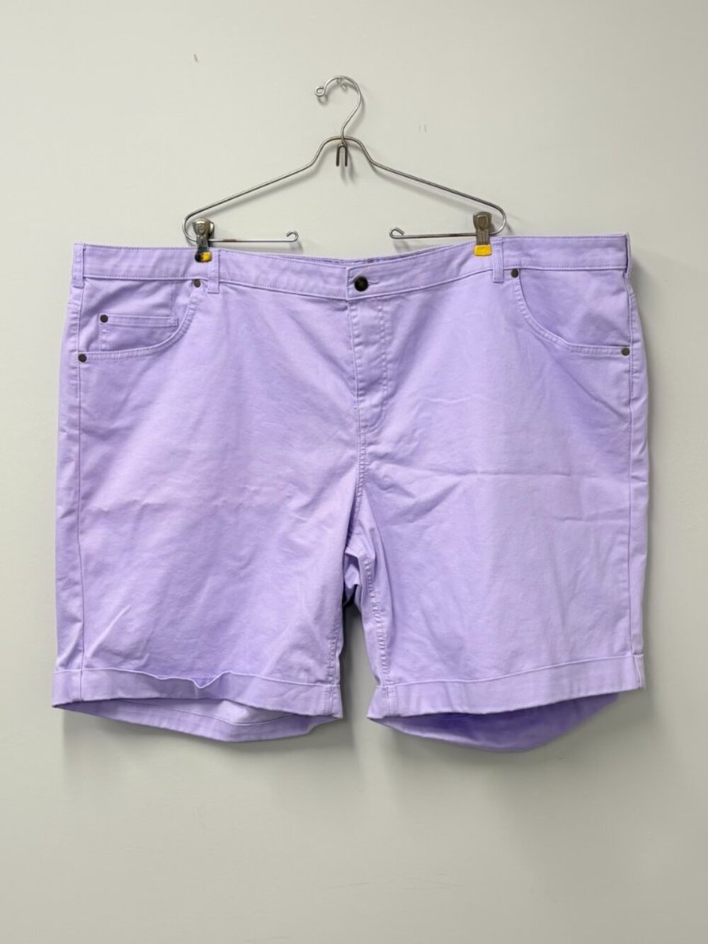 Women Within Denim Bermuda Shorts – Size 34W – Pale Lilac – Stretch